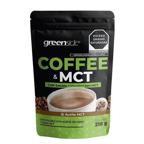Green Side Coffee & Mct Café Soluble Con Acite De Coco y Aceite MCT 210 G
