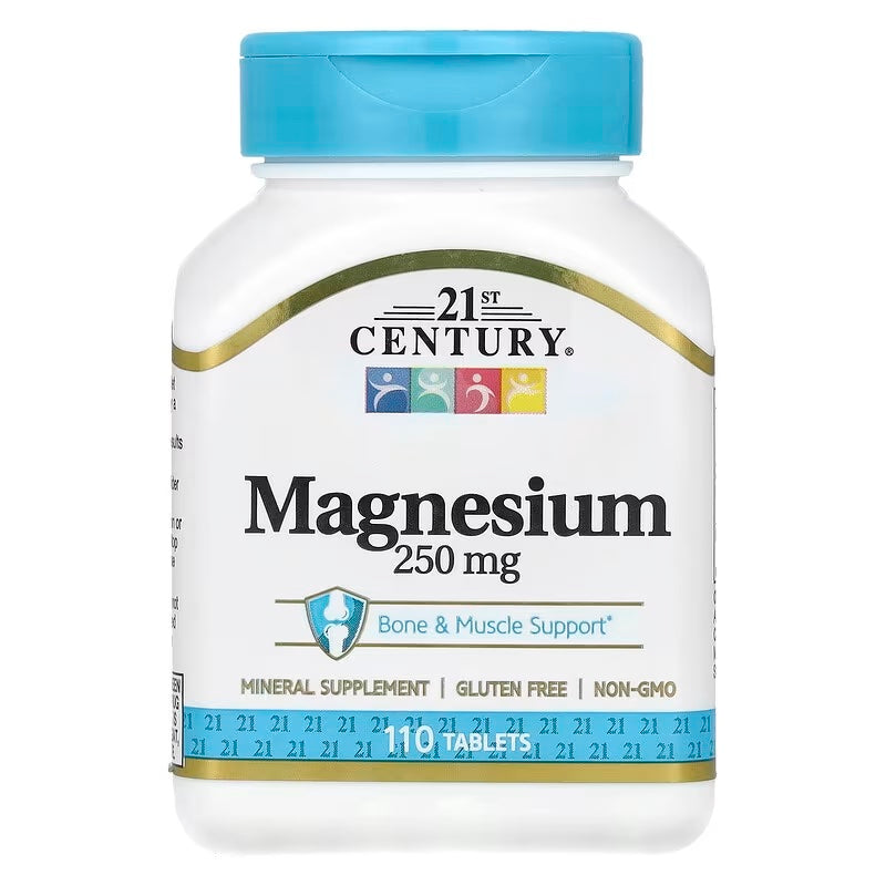21st Century, Magnesio, 250 mg, 110 comprimidos