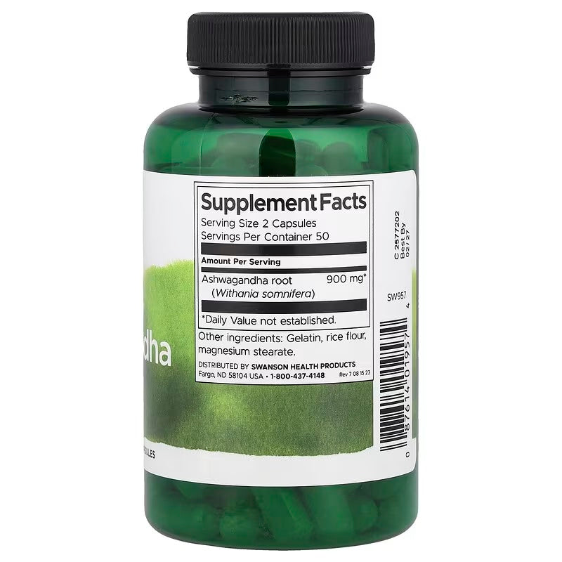 Swanson, Ashwagandha, 450 mg, 100 cápsulas