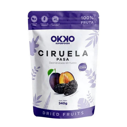 Ciruela pasa deshidratada sin hueso Okko 340 Gr