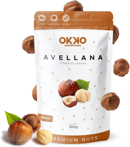 Avellana entera sin cáscara Okko 200 Gr