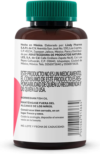 PRONAT | Omega 3 Premium Concentrado, Suplemento Alimenticio, 60 Cápsulas con 900 mg de EPA, 600 mg de DHA y Vitamina E