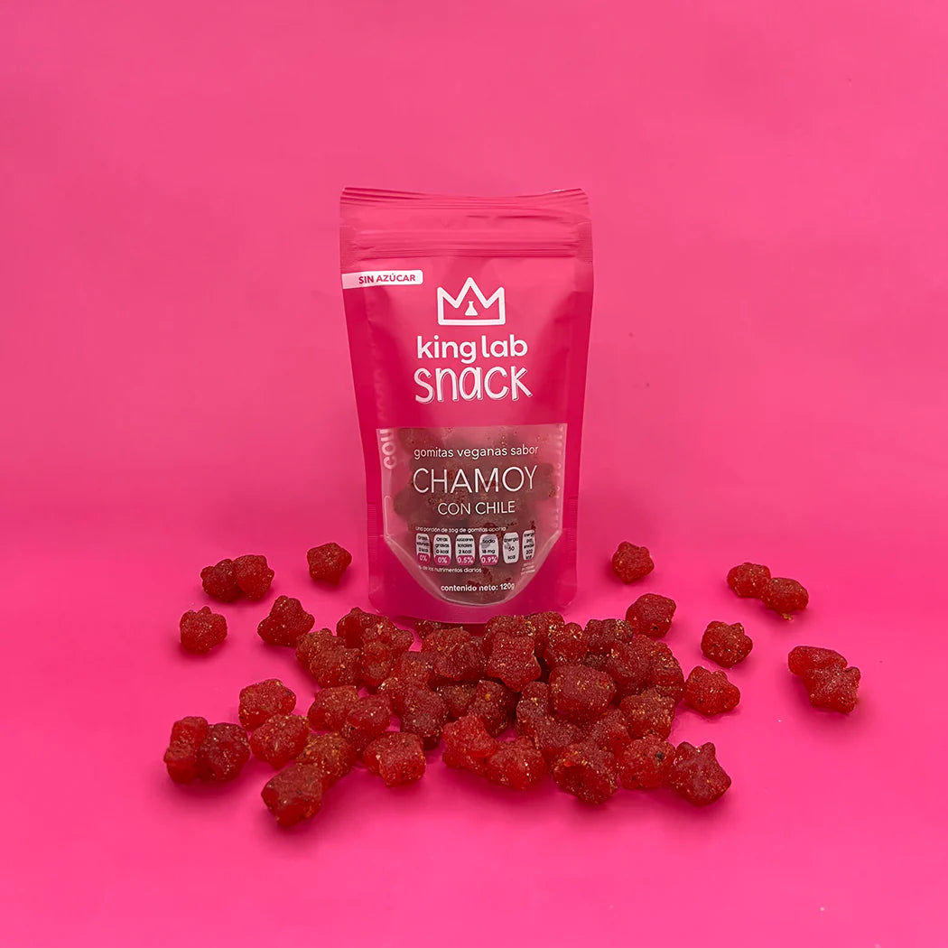 Gomitas Veganas Sabor Chamoy Con Chile King Lab 120gr