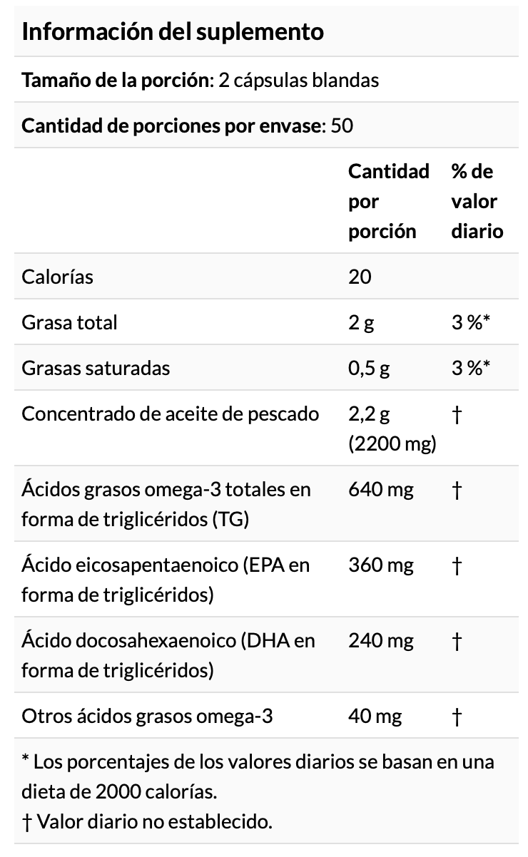 California Gold Nutrition, Aceite de pescado prémium con omega-3, 100 cápsulas blandas de gelatina de pescado