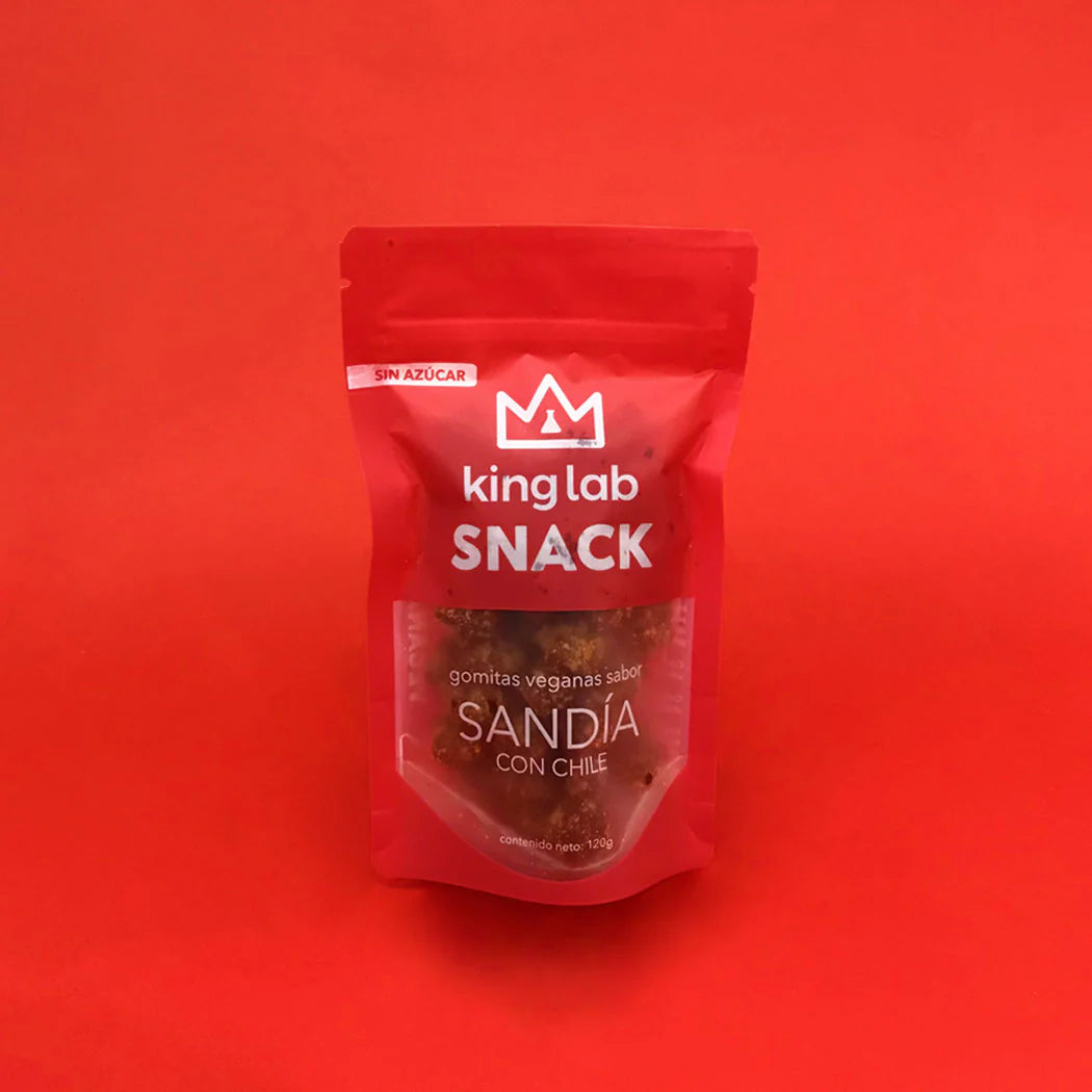 Gomitas Veganas Sabor Sandía Con Chile King Lab 120gr