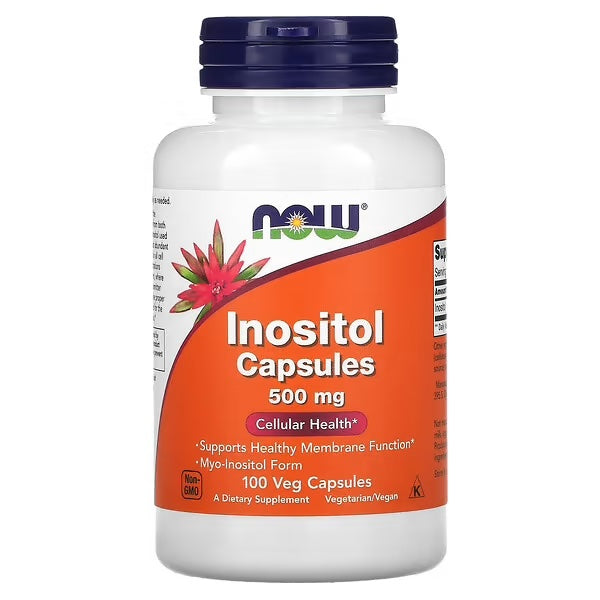 NOW Foods, Inositol en cápsulas, 500 mg, 100 cápsulas vegetales